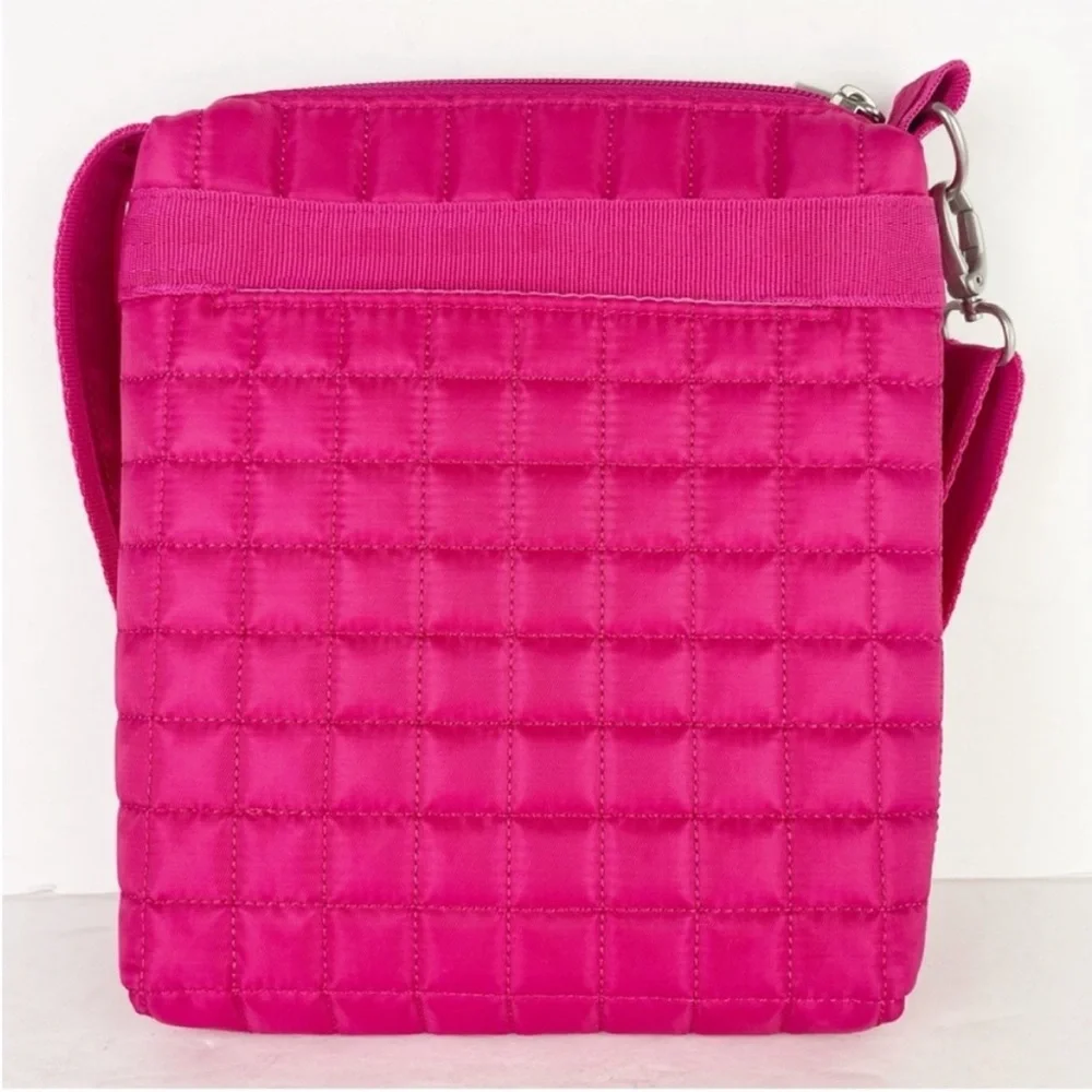 Lug Skipper Bright Pink Fuchsia Quilted Crossbody Travel Bag Purse
